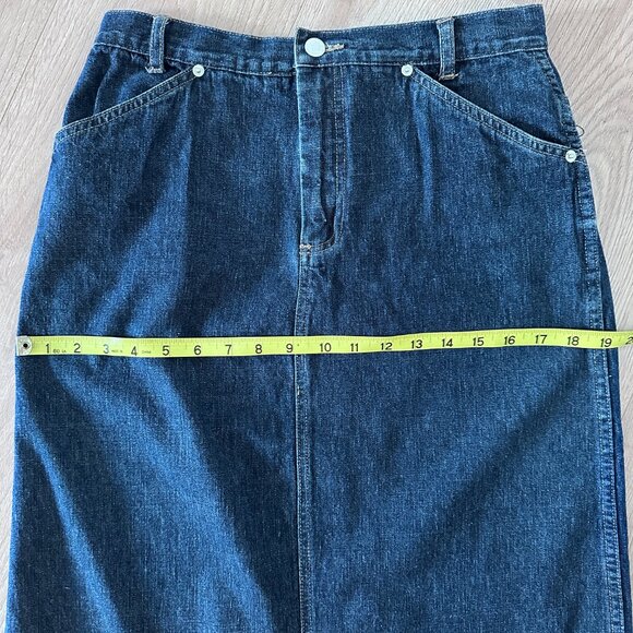 90's Y2K Midi Denim Jean Skirt sz 9 - Picture 10 of 13